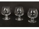 Series 6 cognac crystal glasses Daum France model Boléro twentieth century