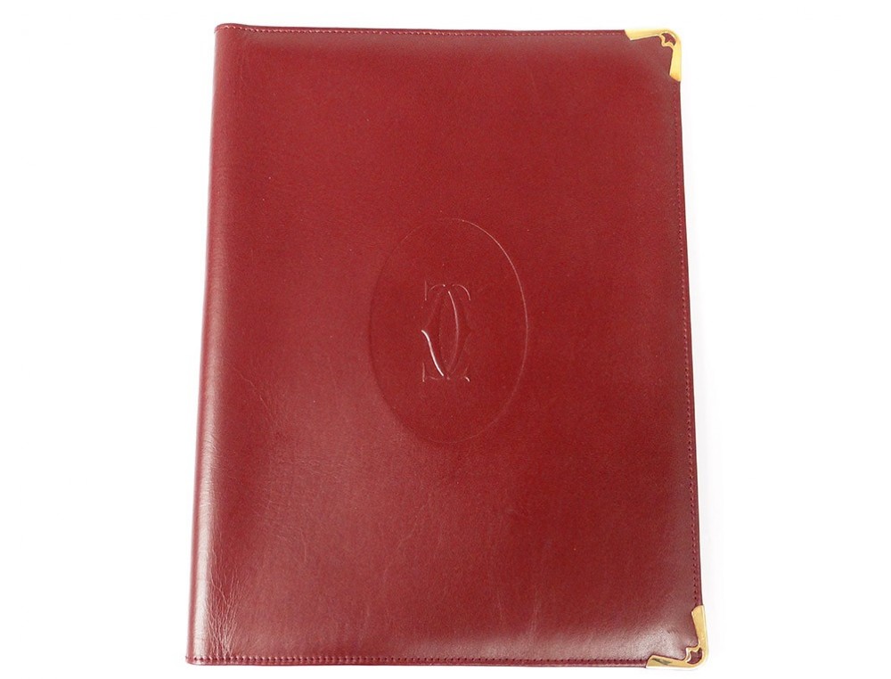 cartier leather notebook