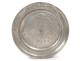 Flat round tin punch 1671 monogram seventeenth century