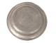 Flat round tin punch 1671 monogram seventeenth century