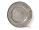 Flat round tin punch 1671 monogram seventeenth century