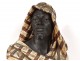 Sculpture bust orientalist black man Bedouin turban terracotta nineteenth