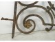 Stave sign store wrought iron flower antique french nineteenth century