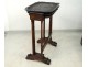 3 blackened wood nesting tables carved japanese water lily flowers nineteenth century