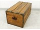 Travel trunk officer chest camphor brass gilt nineteenth century