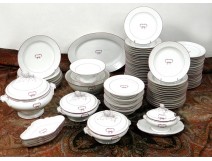 83 pieces porcelain tableware set Paris Bourgeois Rue St-Honoré XIXth