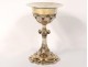 Chalice paten silver vermeil Minerve Armand-Calliat vine chalice case nineteenth