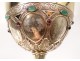 Chalice paten silver vermeil Minerve Armand-Calliat vine chalice case nineteenth