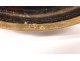 Round box miniature portrait woman elegant solid gold 18K lacquer nineteenth