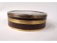 Round box miniature portrait woman elegant solid gold 18K lacquer nineteenth