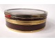 Round box miniature portrait woman elegant solid gold 18K lacquer nineteenth