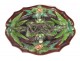 Terracotta dish Rustic fig lobsters Freak snake Palissy 19th