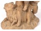 Terracotta sculpture group putti Cherub Bacchus goat Clodion nineteenth
