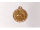 Sterling gold baptism medal 18K zodiac sign bull eagle head 2,05gr Twentieth