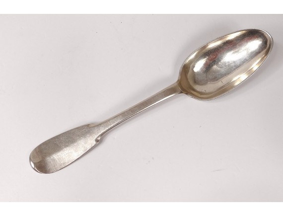 Grande Cuillère Ancienne En Argent Massif – Orfèvre A. Dietz – Modèle Cluny – 46 Grammes