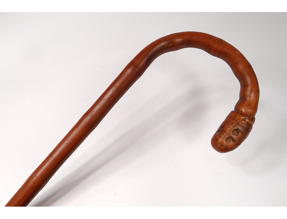 Canne De Marche Vintage En Bois Et Laiton, Motif Grenouille - Environ 100cm, Noir/argent - Neuf