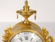 Small clock to the gardener gilt bronze column snail Farret clock nineteenth