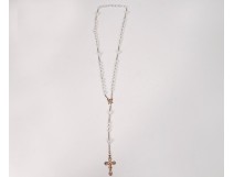 Rosary 18 k gold solid crystal cross rosary eagle head nineteenth century