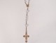 Rosary 18 k gold solid crystal cross rosary eagle head nineteenth century