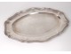 Solid silver oval dish Minerva monogram sterling silver 1143gr nineteenth