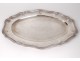 Solid silver oval dish Minerva monogram sterling silver 1143gr nineteenth