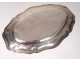Solid silver oval dish Minerva monogram sterling silver 1143gr nineteenth