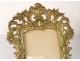 Pair of picture frames Louis XV gilded bronze rocaille foliage nineteenth