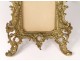 Pair of picture frames Louis XV gilded bronze rocaille foliage nineteenth