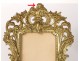 Pair of picture frames Louis XV gilded bronze rocaille foliage nineteenth