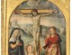 HSP religious painting crucifixion Christ Virgin Mary Madeleine cross XVII