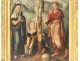 HSP religious painting crucifixion Christ Virgin Mary Madeleine cross XVII