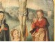 HSP religious painting crucifixion Christ Virgin Mary Madeleine cross XVII