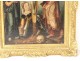 HSP religious painting crucifixion Christ Virgin Mary Madeleine cross XVII