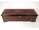 Cartel music box 10 tunes opera wood painted inlaid nineteenth century