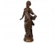 Large bronze sculpture Auguste Moreau Rose of May merchant flowers nineteenth