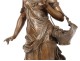 Large bronze sculpture Auguste Moreau Rose of May merchant flowers nineteenth