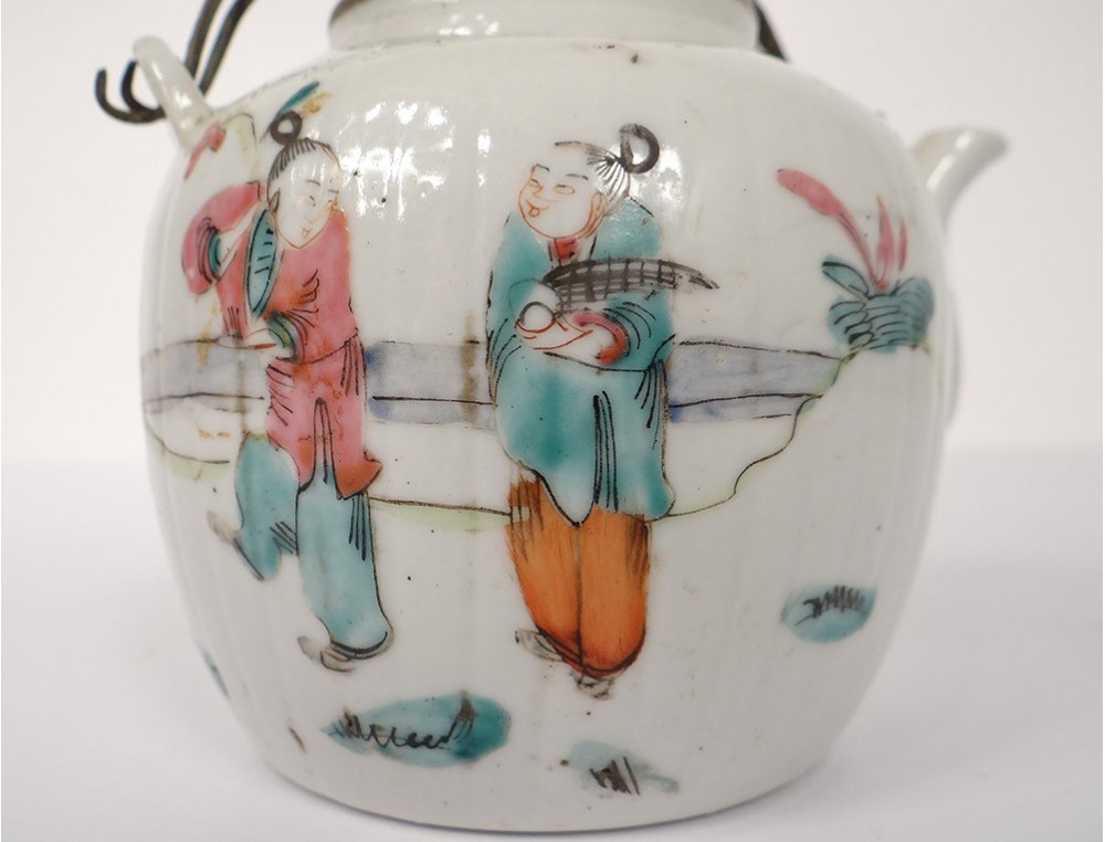 Chinese porcelain teapot Mandarin characters Tongzhi chinese