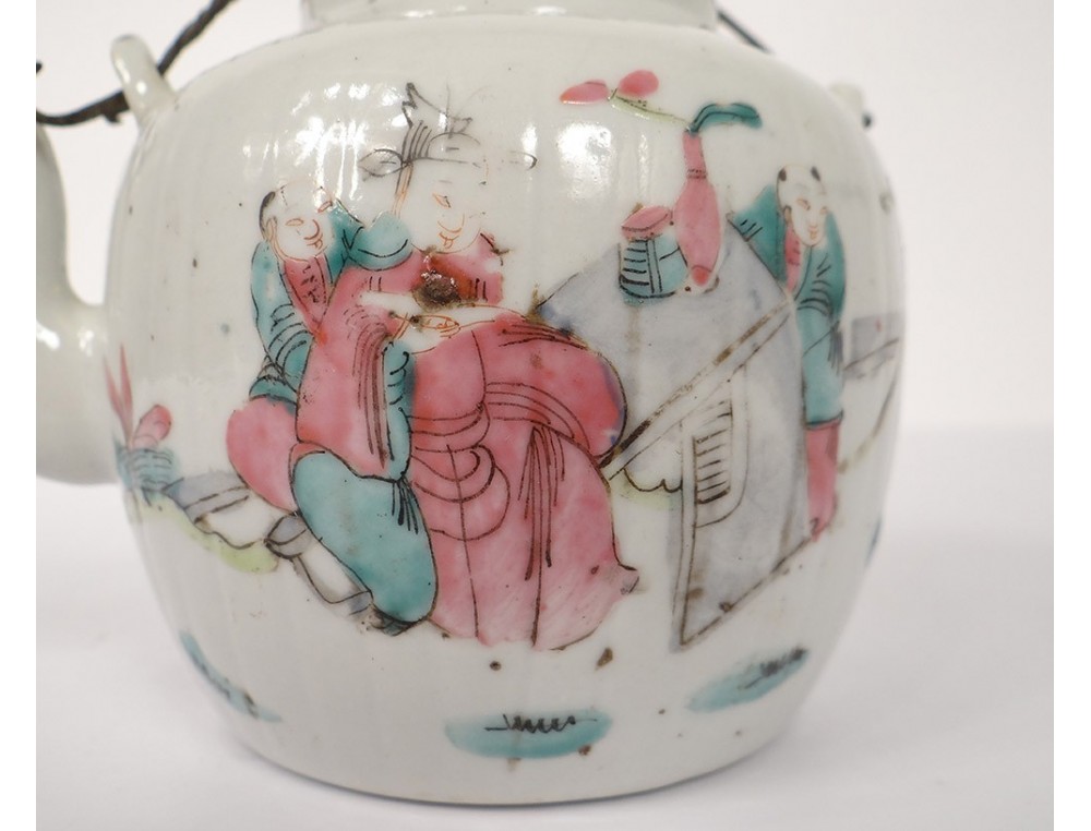 Chinese porcelain teapot Mandarin characters Tongzhi chinese