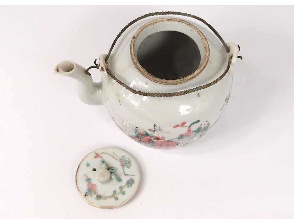 Chinese porcelain teapot Mandarin characters Tongzhi chinese