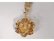 Necklace chain pendant solid gold 18 carats pearl flower 14,80gr gold twentieth