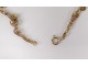 Necklace chain pendant solid gold 18 carats pearl flower 14,80gr gold twentieth