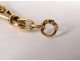 Necklace chain pendant solid gold 18 carats pearl flower 14,80gr gold twentieth