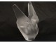 Crystal flower vase Lalique France model Sylvie doves twentieth century