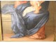 Gouache portrait painting Madonna Virgin Child Jesus painting nineteenth century