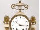Pendulum gantry Louis XVI white marble gilt bronze cariatides clock nineteenth