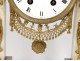 Pendulum gantry Louis XVI white marble gilt bronze cariatides clock nineteenth