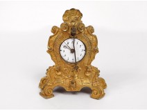 Pendulette cartel miniature Louis XV gilt bronze clock nineteenth clock