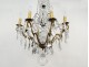 Chandelier 8 lights bronze cut crystal tassels garlands suspension nineteenth