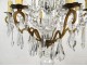 Chandelier 8 lights bronze cut crystal tassels garlands suspension nineteenth