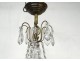 Chandelier 8 lights bronze cut crystal tassels garlands suspension nineteenth